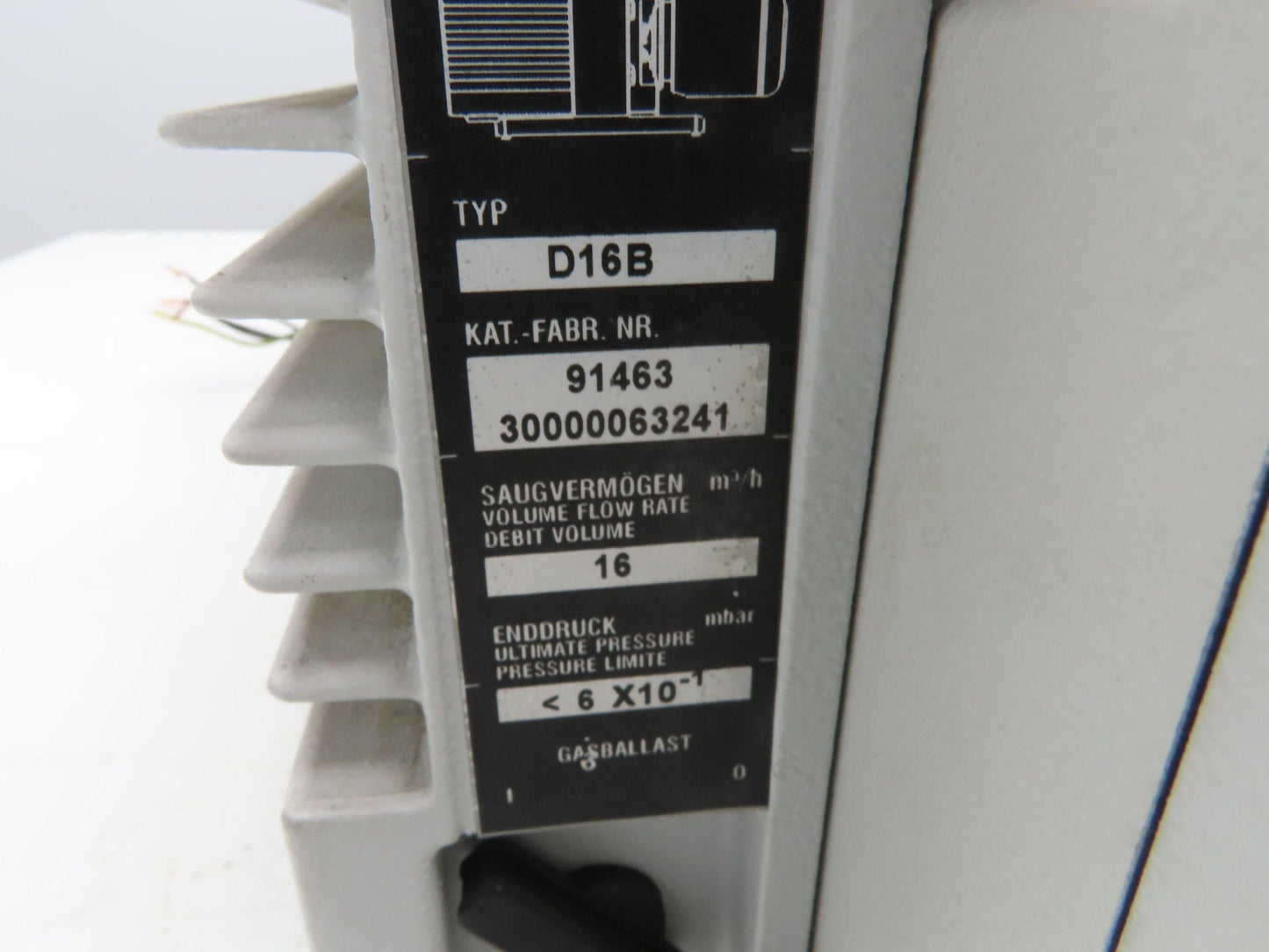 Trivac D16B 2-Stage Rotary Vane Vacuum Pump 70 GPM 12 CFM 1Hp 230/460V 3PH