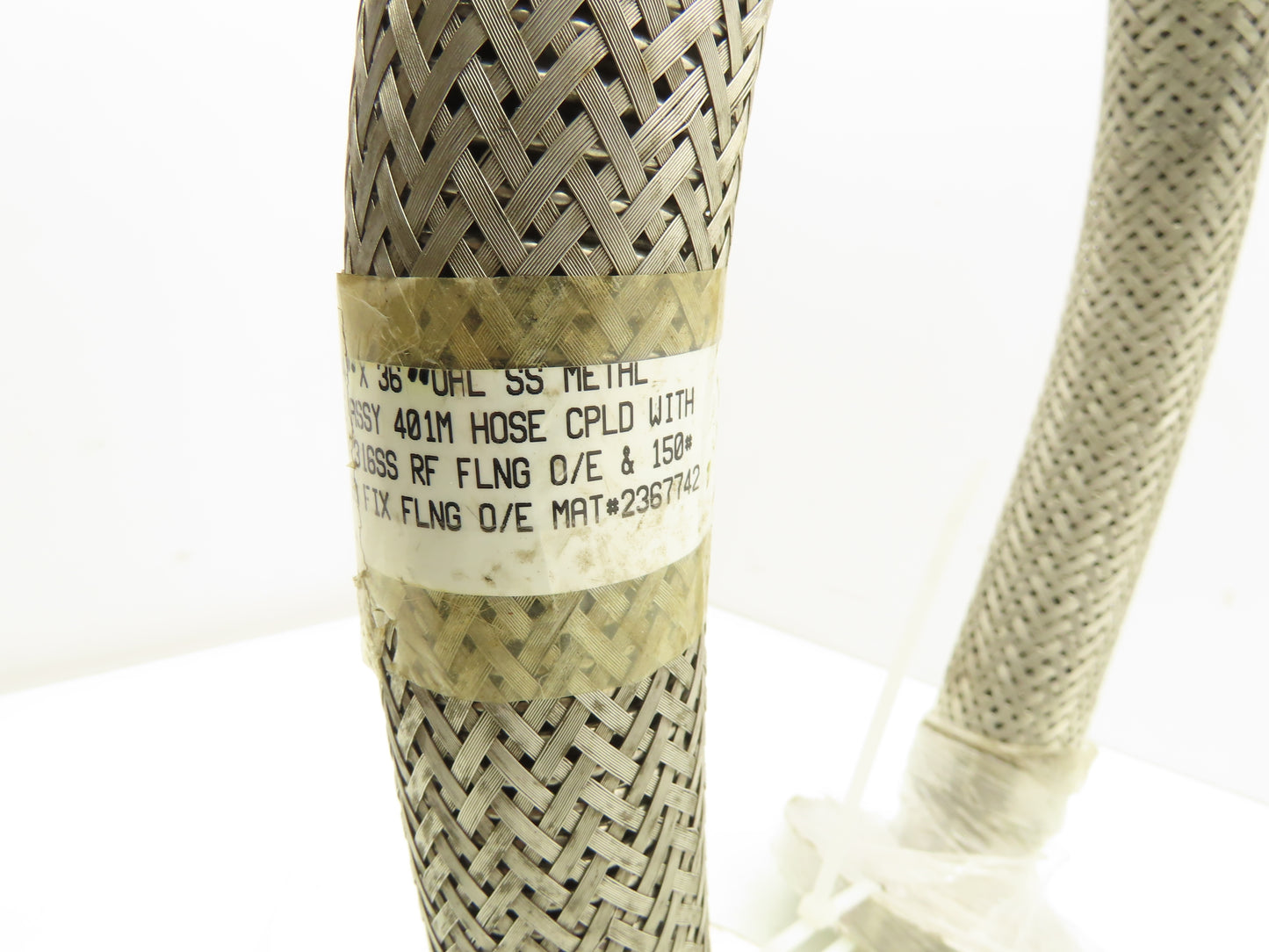Viraj 1-1/4" x 36" 316L Stainless Steel Braided Flex Hose Flanged Ends 150lb