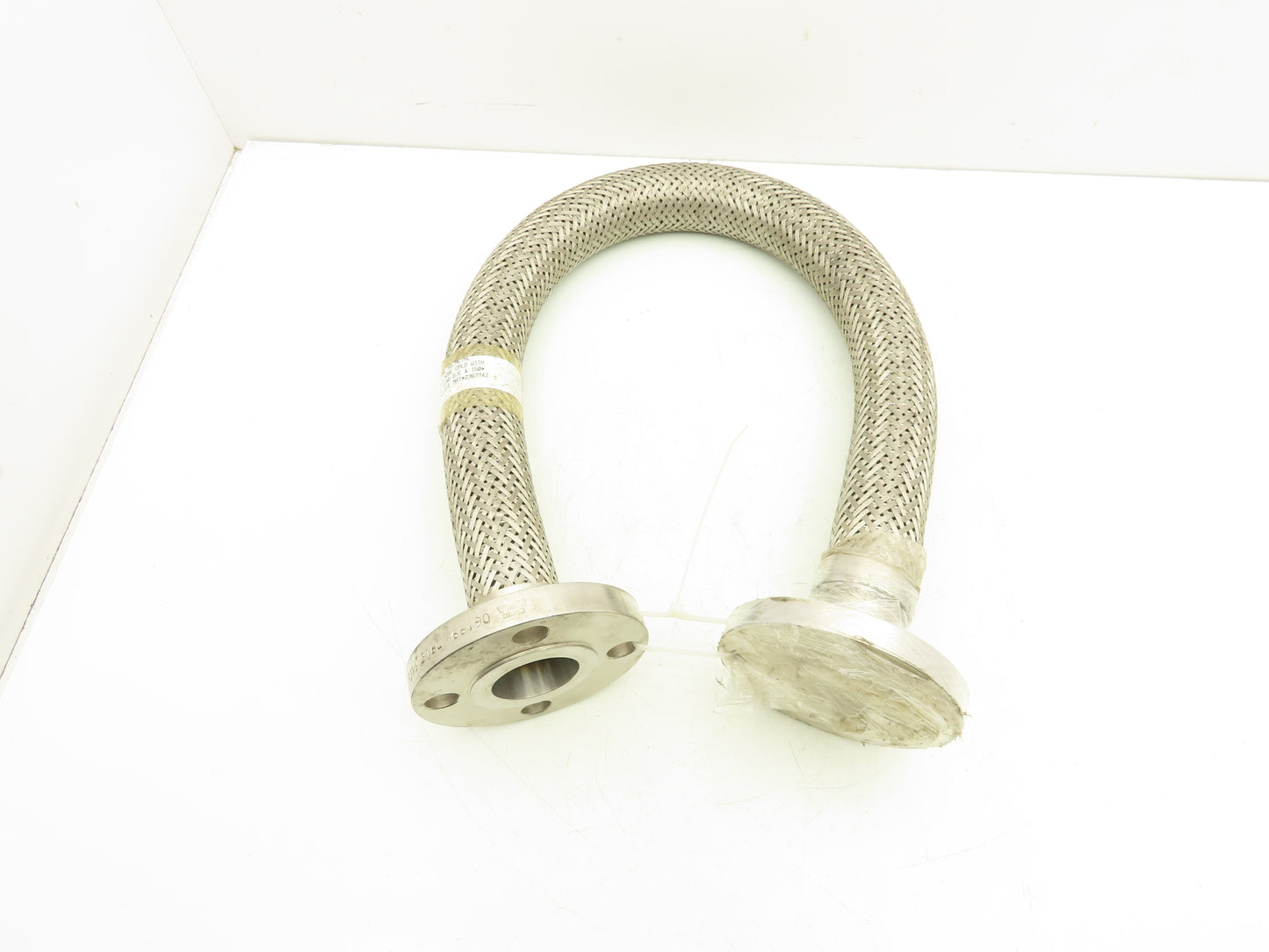 Viraj 1-1/4" x 36" 316L Stainless Steel Braided Flex Hose Flanged Ends 150lb