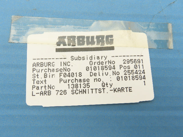 Arburg 381B Circuit Board Slot Card Injection Molding CPU Module