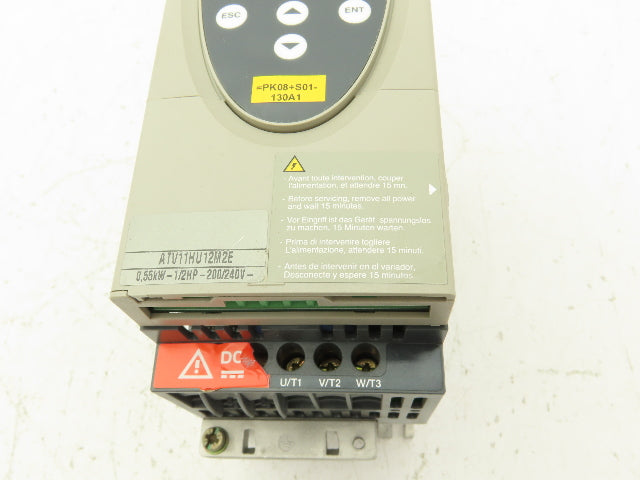 Telemecanique ATV11HU12M2E Altivar 11 AC Drive VFD 0.55kva 1/2Hp 1Ph 240V Input