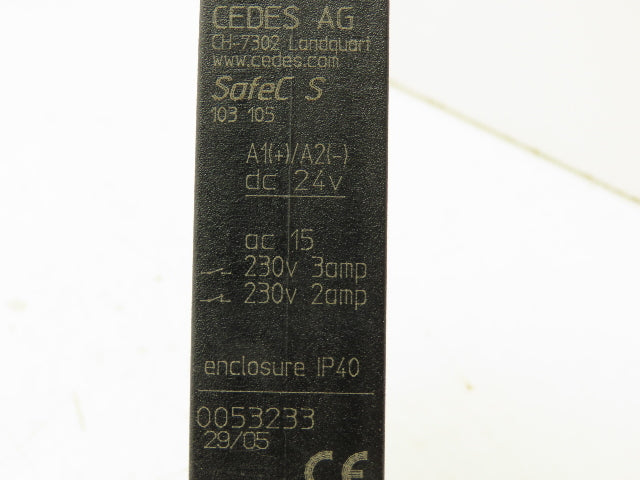 Cedes SafeC S 103 105 Safety Relay 24VDC Coil 230VAC 3A NO 2A NC IP40