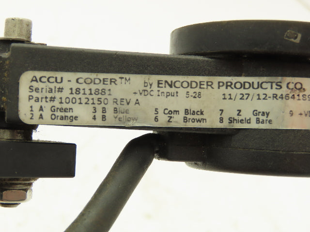 Encoder Products 10012150 Accu Coder Spring Loaded Measuring Wheel 5-28VDC