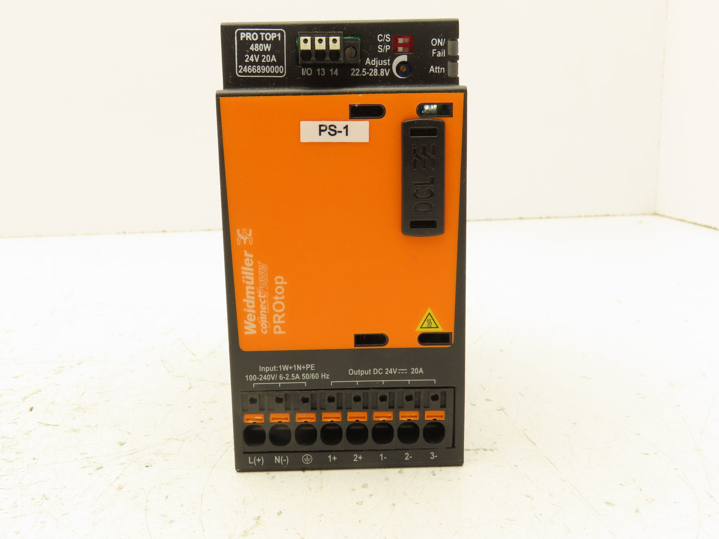 Weidmuller PROtop 2466890000 DIN Power Supply 480W 24V 20A