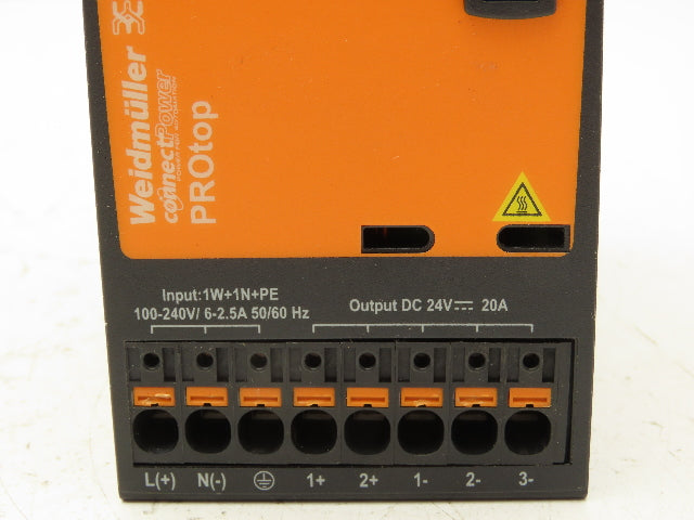 Weidmuller PROtop 2466890000 DIN Power Supply 480W 24V 20A