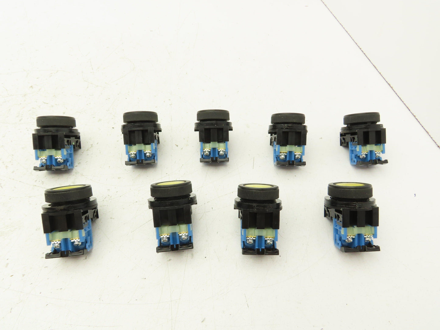 Fuji Electric Yellow Push Button 30mm 250V 6A Lot of 9