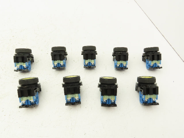 Fuji Electric Yellow Push Button 30mm 250V 6A Lot of 9