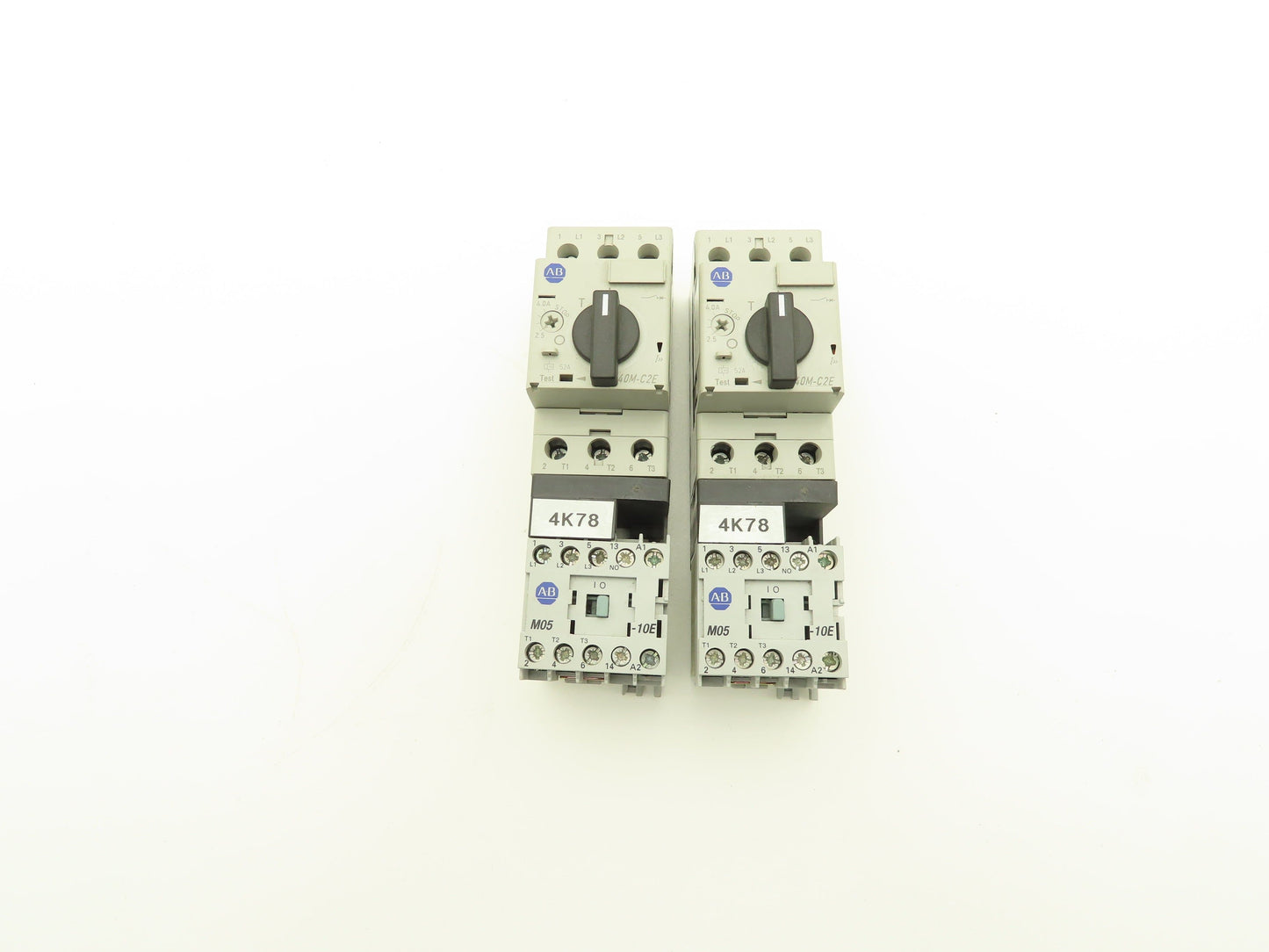 Allen Bradley 140MC2EB40 190EMNZ242CB40X Manual Motor Starter Contactor Lot of 2