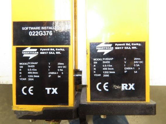 SmartScan 51204AP Safety Light Curtain Transmitter & Receiver Set 1202mm