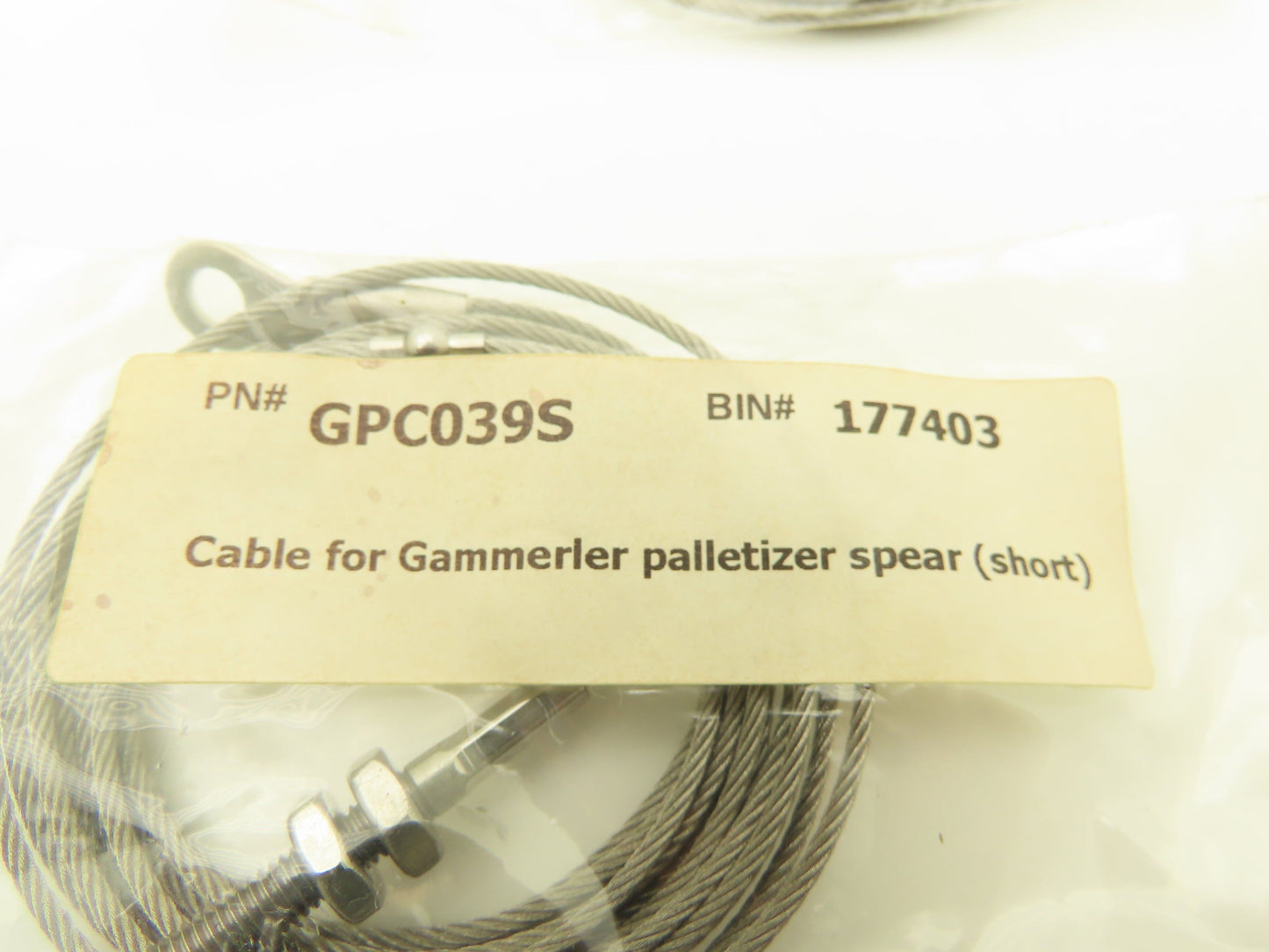 1/16 in x 7 ft Cable Eye & Threaded Rod For Gammerler Palletizer Spear Lot of 10