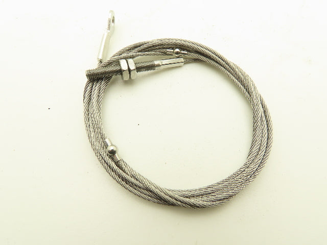 1/16 in x 7 ft Cable Eye & Threaded Rod For Gammerler Palletizer Spear Lot of 10