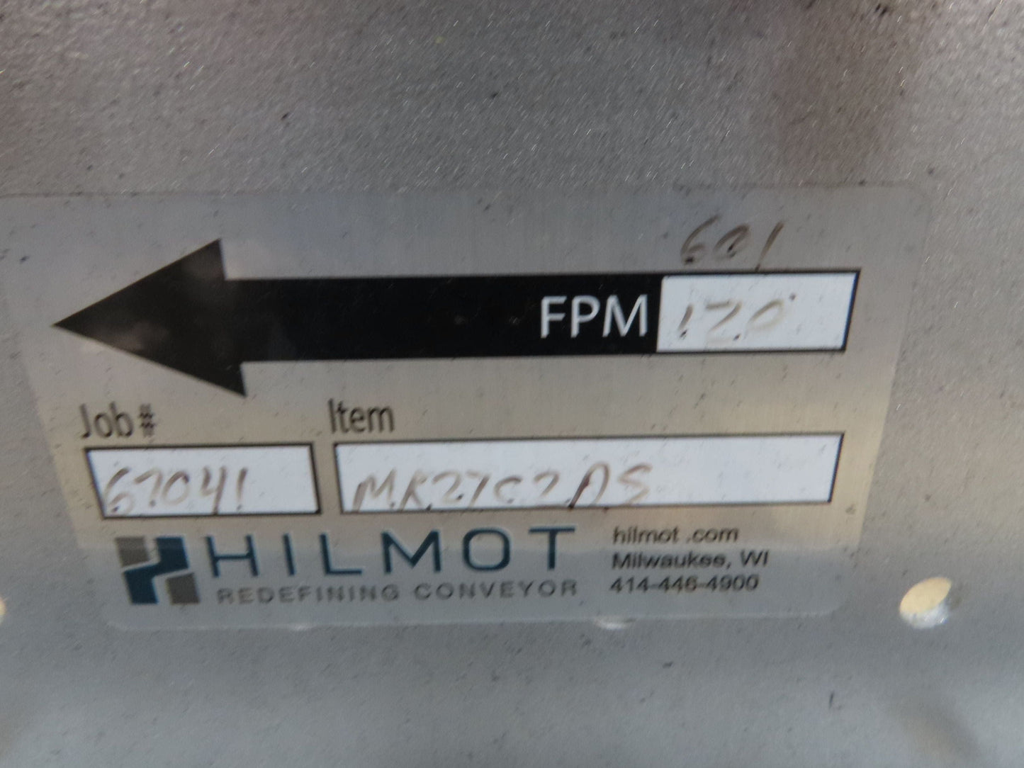 Hilmot 30"x 6' Motorized Roller Conveyor 27"BF 24VDC O-Ring Drive