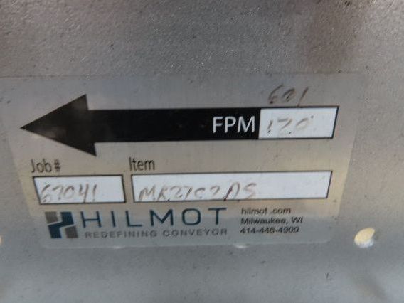 Hilmot 30"x 6' Motorized Roller Conveyor 27"BF 24VDC O-Ring Drive