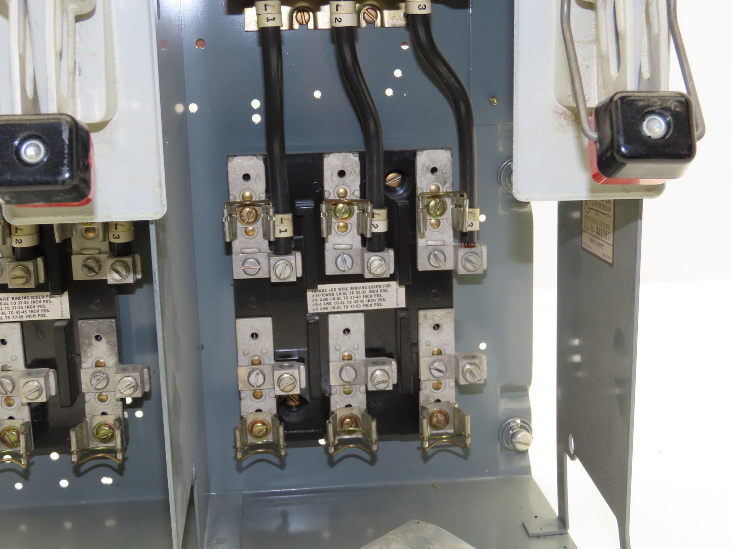 Square D 8998 MCC Bucket 60 Amp Dual Disconnect Switch 3 Pole 600V