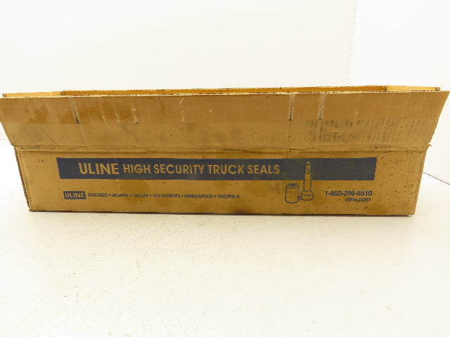 Uline H-435Y High Security Truck Seals Yellow Cargo Lock Anti-Theft Box of 50