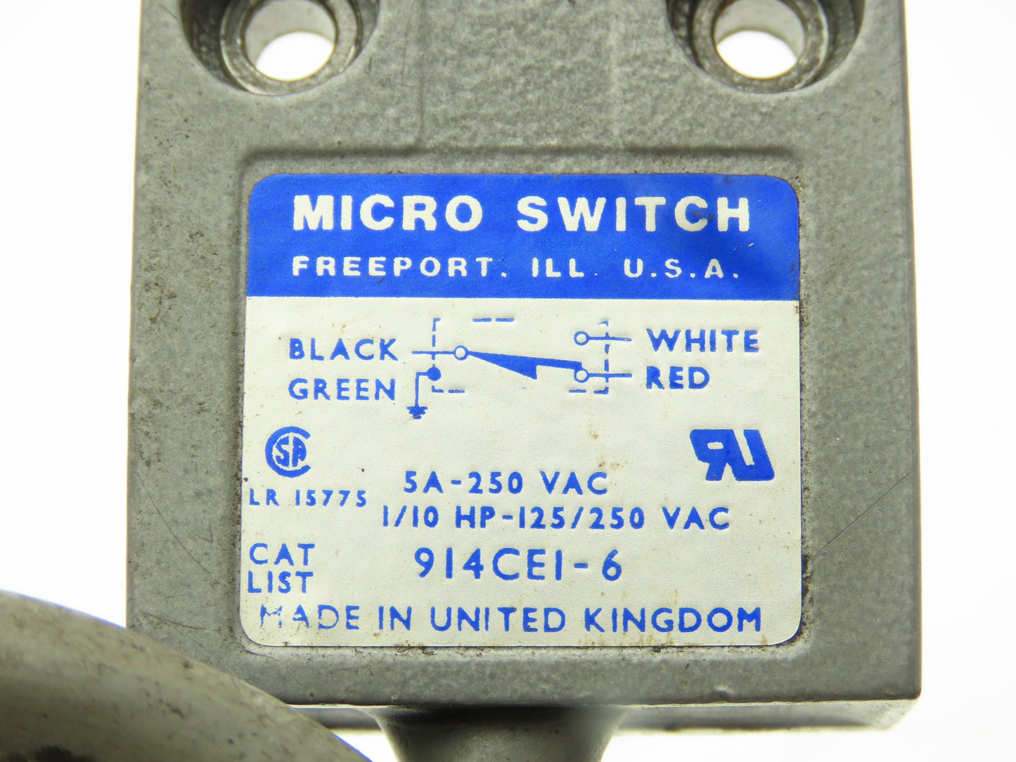 Micro Switch 914CE1-6 Plunger Limit Switch 5A 250V Lot of 3