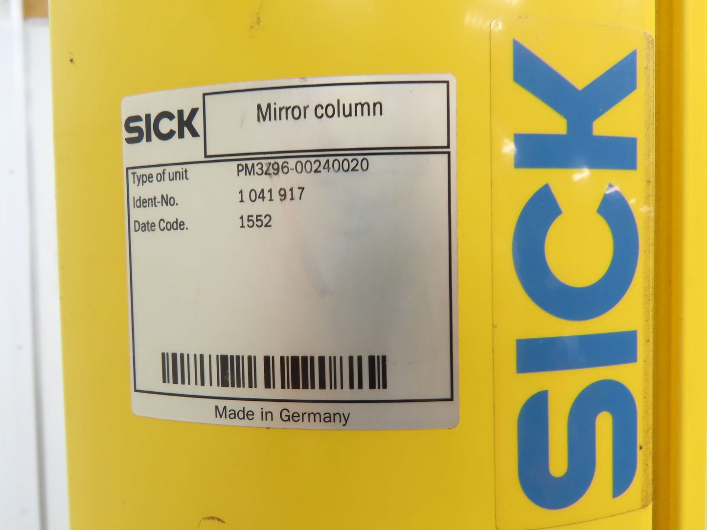 Sick PM3Z96-00240020 Safety Light Beam Deflective Mirror Column Set 38"