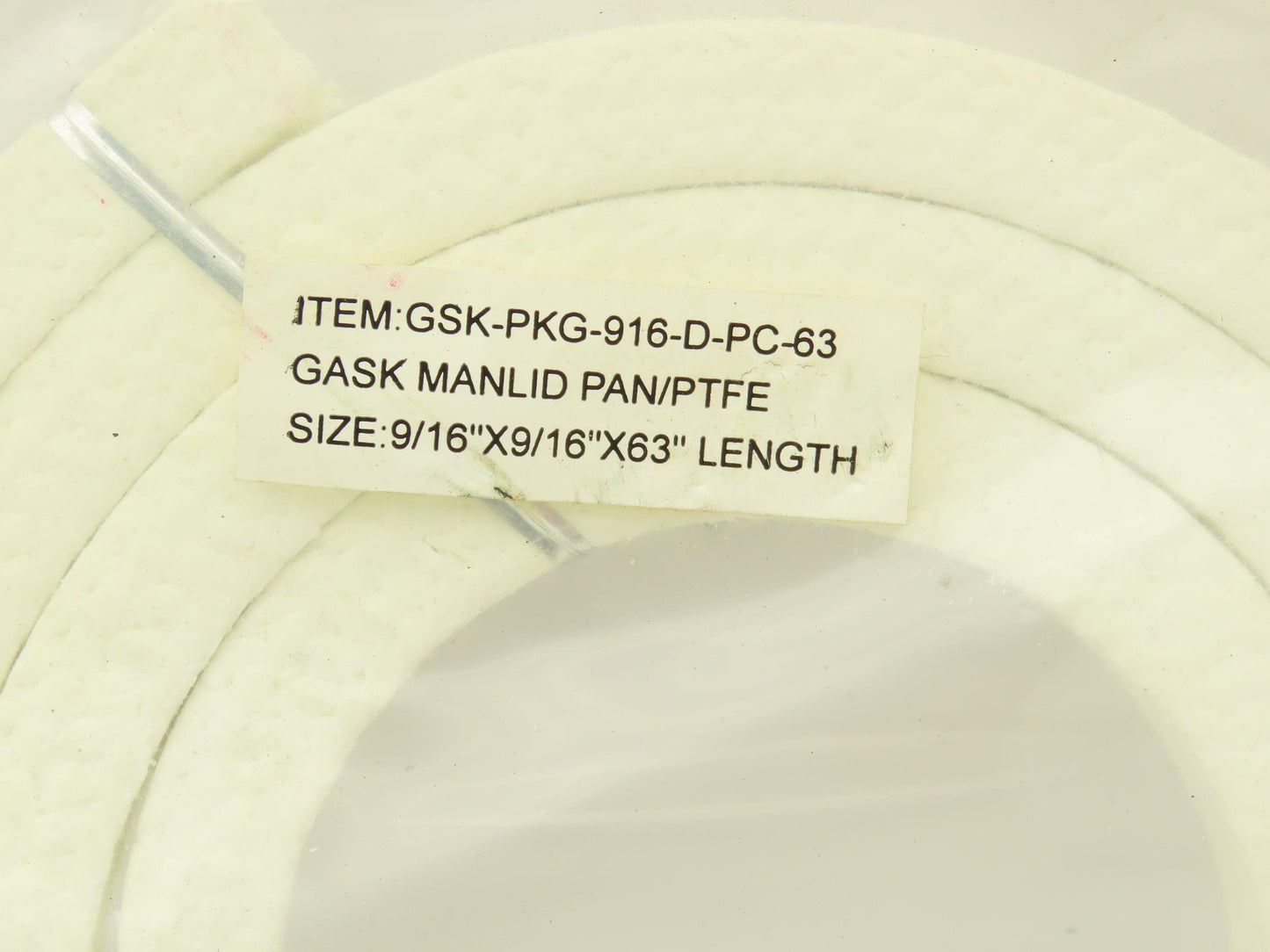 Braided Fiber Pump & Valve Gasket Packing PTFE 9/16" Square 63"L Lot of 7