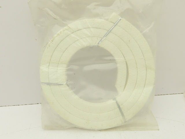 Braided Fiber Pump & Valve Gasket Packing PTFE 9/16" Square 63"L Lot of 7