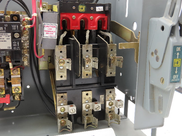 Square D 8998 MCC Bucket Motor Starter 10Hp Size 1 Fused Disconnect 3 Pole 600V
