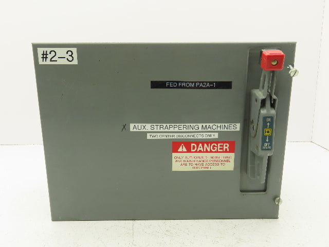 Square D 8998 MCC Bucket Motor Starter 10Hp Size 1 Fused Disconnect 3 Pole 600V