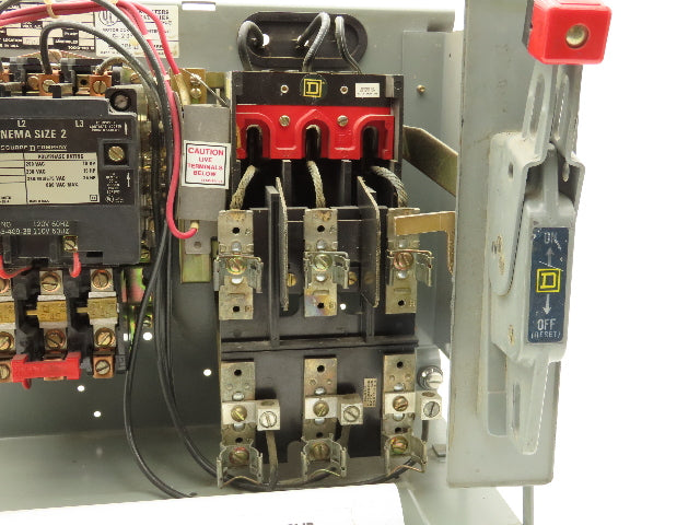 Square D 8998 MCC Bucket Motor Starter 25Hp Size 2 Fused Disconnect 3 Pole 600V