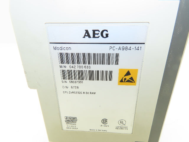 AEG PC-A948-141 CPU Module 8k RAM 2x RS232 24VDC 1A