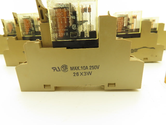 Omron 353-837 Relay 24VDC Coil 10A 353-944 Base Lot of 15