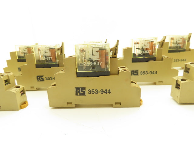 Omron 353-837 Relay 24VDC Coil 10A 353-944 Base Lot of 15