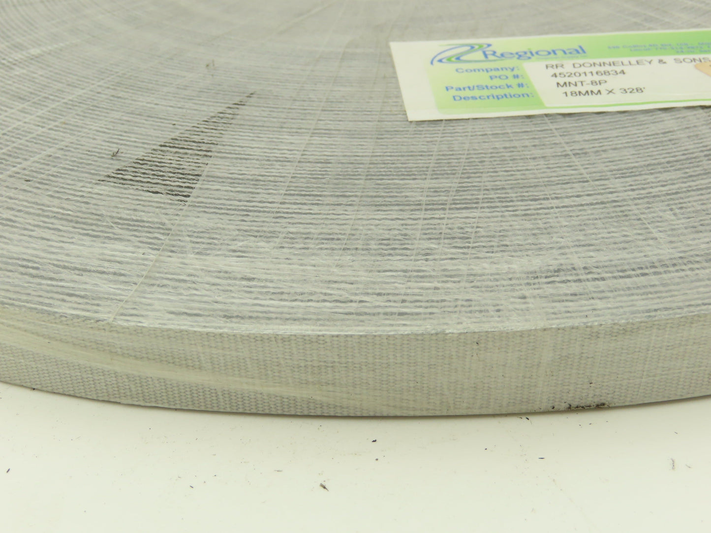 Habasit MNT-8P Flat Conveyor Belt 18mm x 328' White Fabric Machine Tape