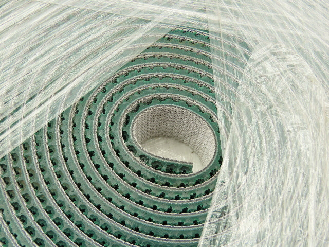 Grip-Top Conveyor Belt 1-7/16" x 100' Green PVC Rubber 2-Ply