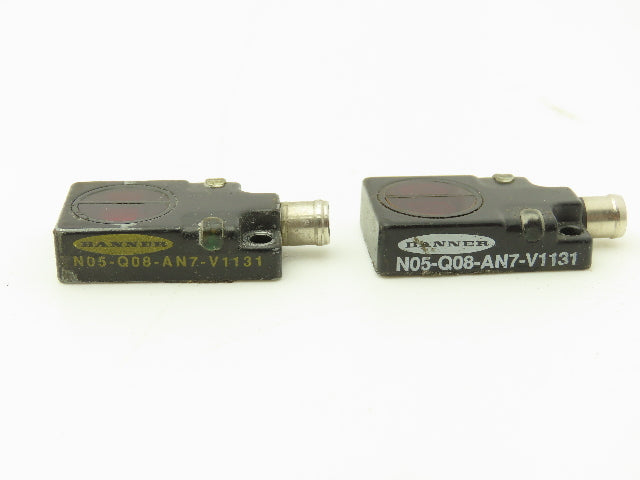 Banner N05-Q08-AN7-V1131 Proximity Sensor 2.5-61mm Range Lot of 2