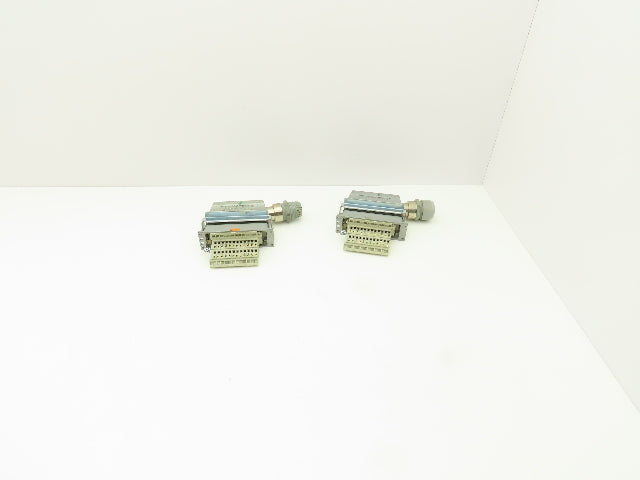 Phoenix Contact 24-Pin 16A Male Female Connector HC-KA Terminals Lot of 4