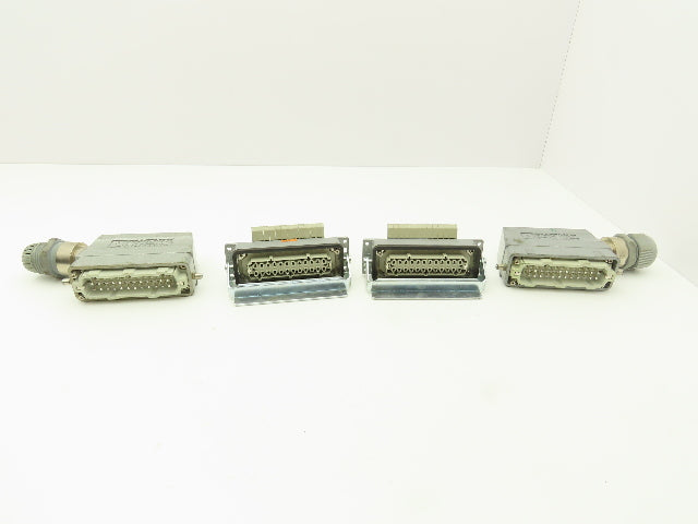 Phoenix Contact 24-Pin 16A Male Female Connector HC-KA Terminals Lot of 4