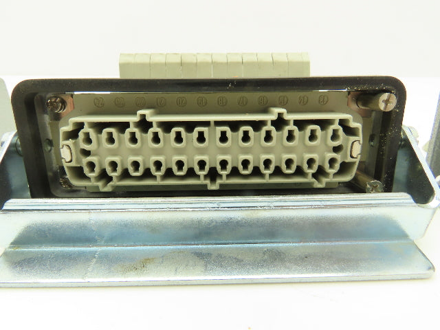 Phoenix Contact 24-Pin 16A Male Female Connector HC-KA Terminals Lot of 4
