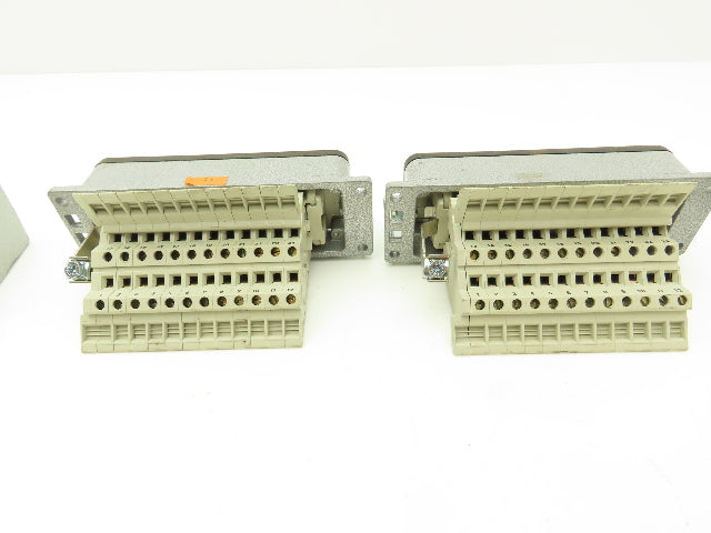 Phoenix Contact 24-Pin 16A Male Female Connector HC-KA Terminals Lot of 4