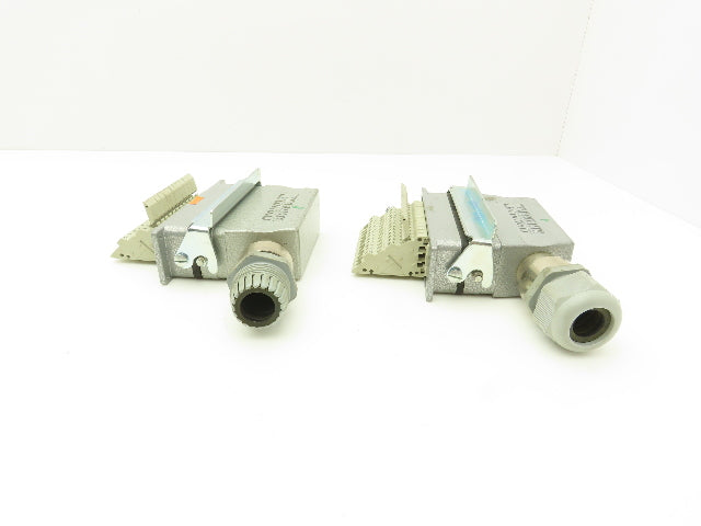 Phoenix Contact 24-Pin 16A Male Female Connector HC-KA Terminals Lot of 4