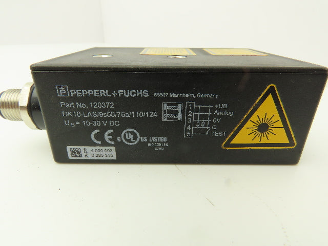 Pepperl Fuchs DK10-LAS/9s50/76a/110/124 Print Mark Contrast Sensor