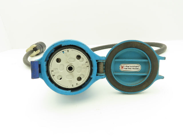 Male Hubbell 21415B Female Meltric DS,60A 30A 600VAC 10AWG 4-wire Connector Cord