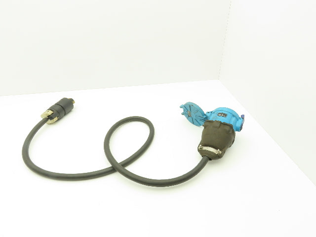 Male Hubbell 21415B Female Meltric DS,60A 30A 600VAC 10AWG 4-wire Connector Cord