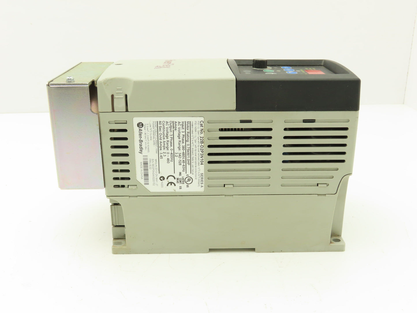 Allen Bradley 22B-D2P3N104 Powerflex 40 VFD AC Drive 0.75kw 1Hp 480V 3Ph