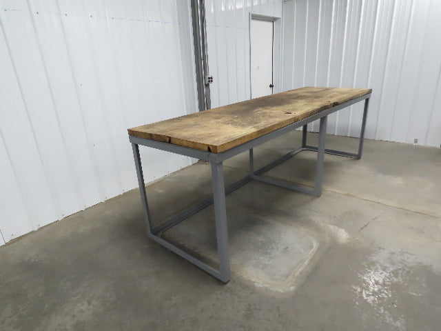 Wood Top Tool Bench Work Table 10' Long 36" Wide 38-1/2" High 1-3/4" Top