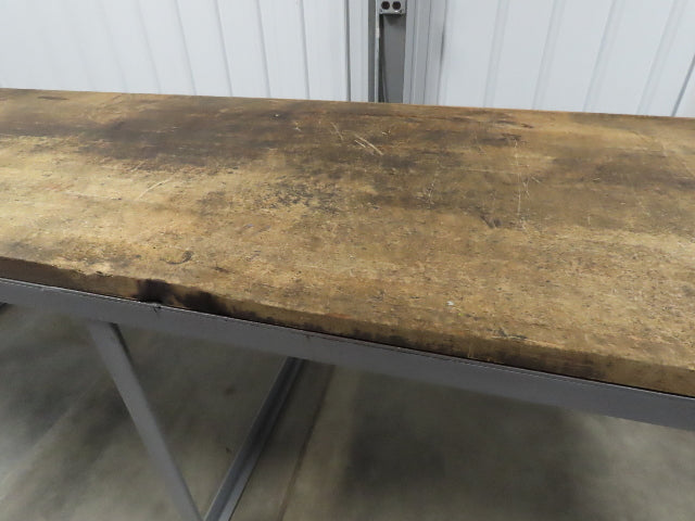 Wood Top Tool Bench Work Table 10' Long 36" Wide 38-1/2" High 1-3/4" Top