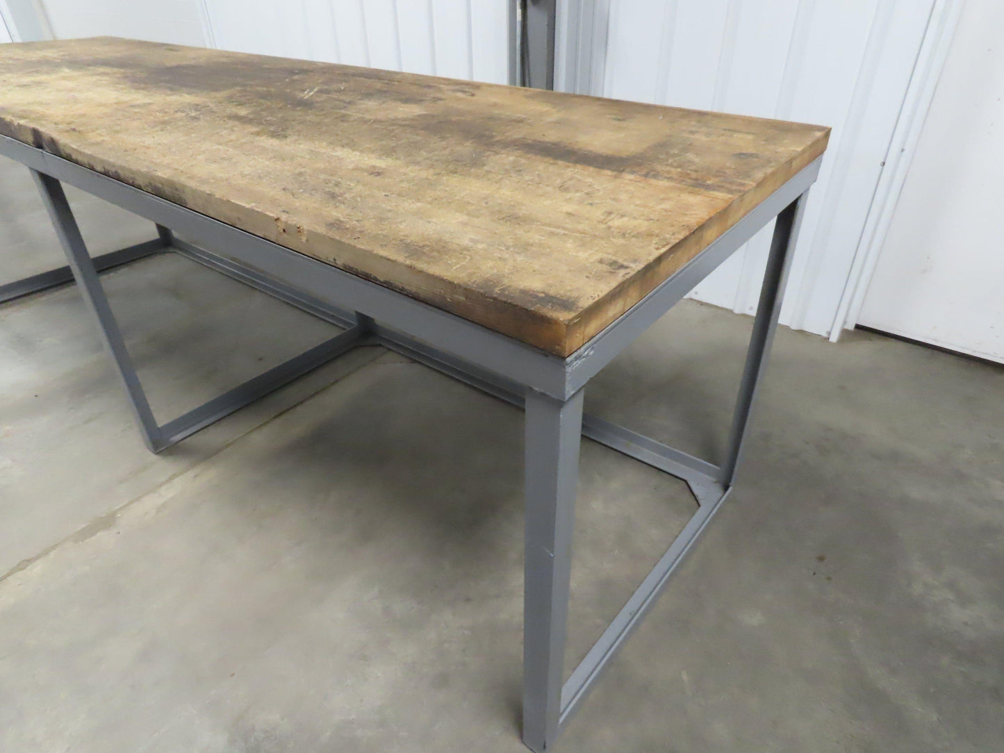 Wood Top Tool Bench Work Table 10' Long 36" Wide 38-1/2" High 1-3/4" Top