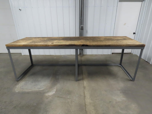 Wood Top Tool Bench Work Table 10' Long 36" Wide 38-1/2" High 1-3/4" Top