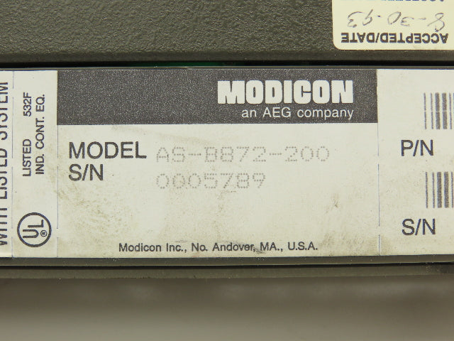 Modicon/AEG AS-B872-200 Analog Voltage Output Module Lot of 3