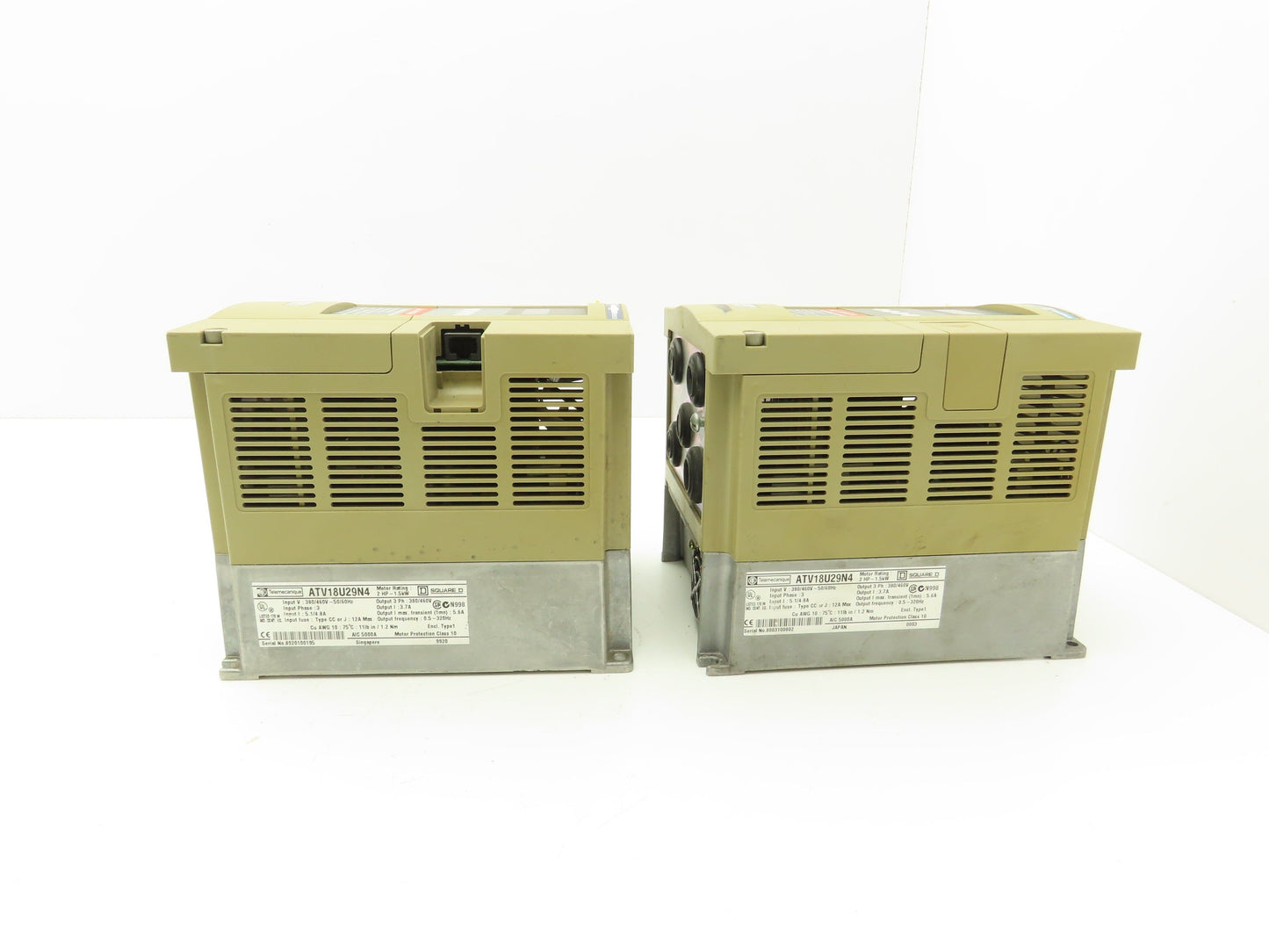 ATV18U29N4 Altivar 16 VFD 3PH In 3PH 3.7A Out 2HP 380/460VAC 0.5-320Hz Lot of 2