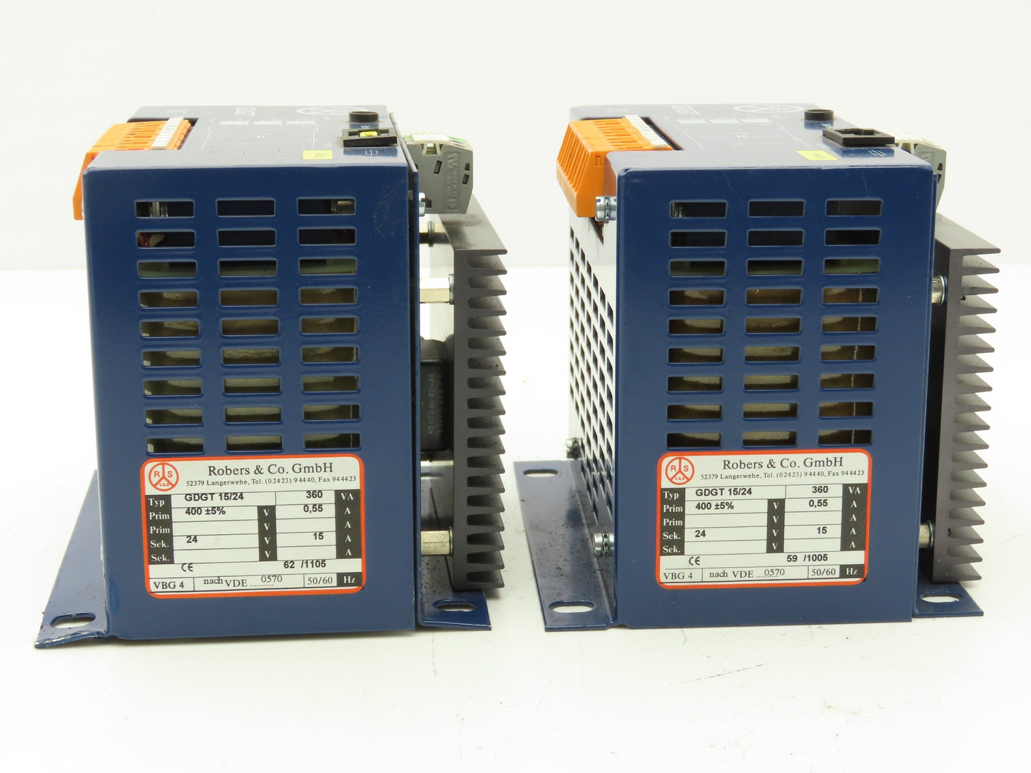 Robers GDGT 15/24 Transformer 400V 0.55A Input 24V 15A Output Lot of 2