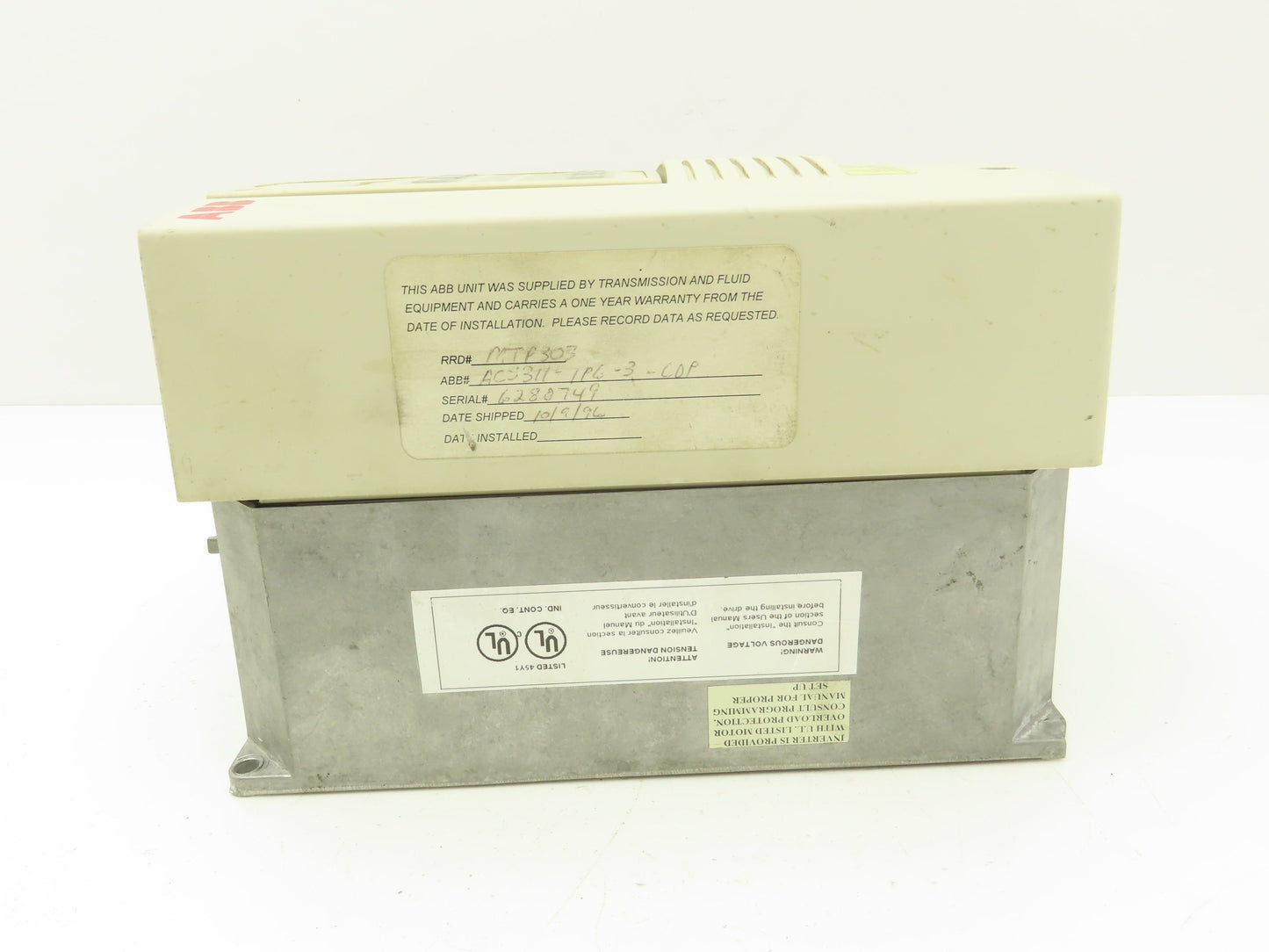 ABB ACS300 ACS311-4P9-3 Inverter Drive 480VAC 3PH 7.5A 0-500Hz BROKEN COVER