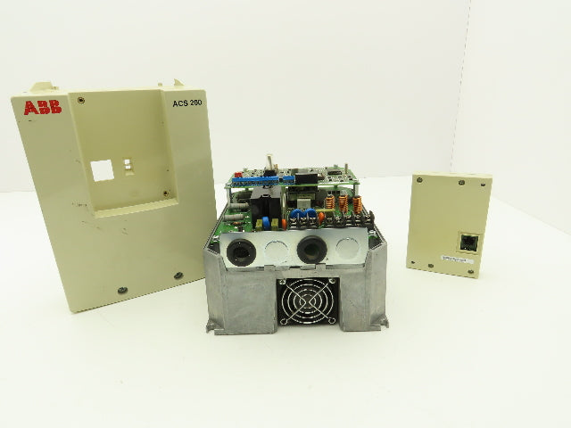 ABB 201-4P9-3-00-10 ACS 200 AC VFD Drive 7.5A 480V 3PH 0-500Hz BROKEN COVER